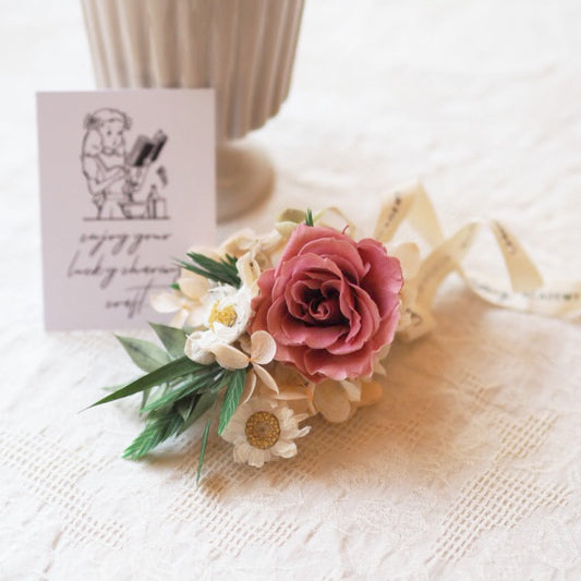 Boutonniere for groom's wedding dried preserved flowers floral corsage