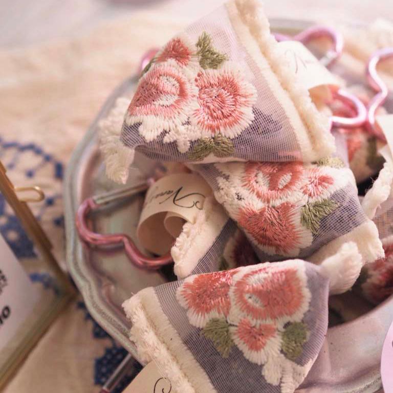 Floral Lace 3D Sachet for Wardrobe Space Fragrance lavender rose herbal dried flowers