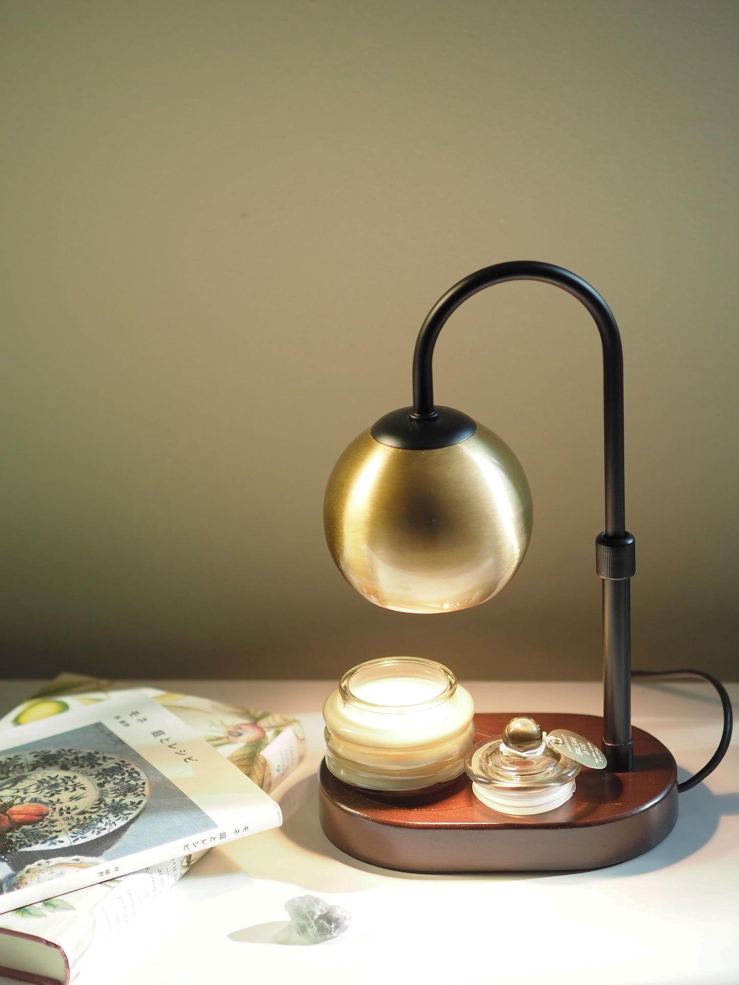 MIJO Glass｜Metal Candle Warmer Lamp Electric Remote Touch Wax Melt